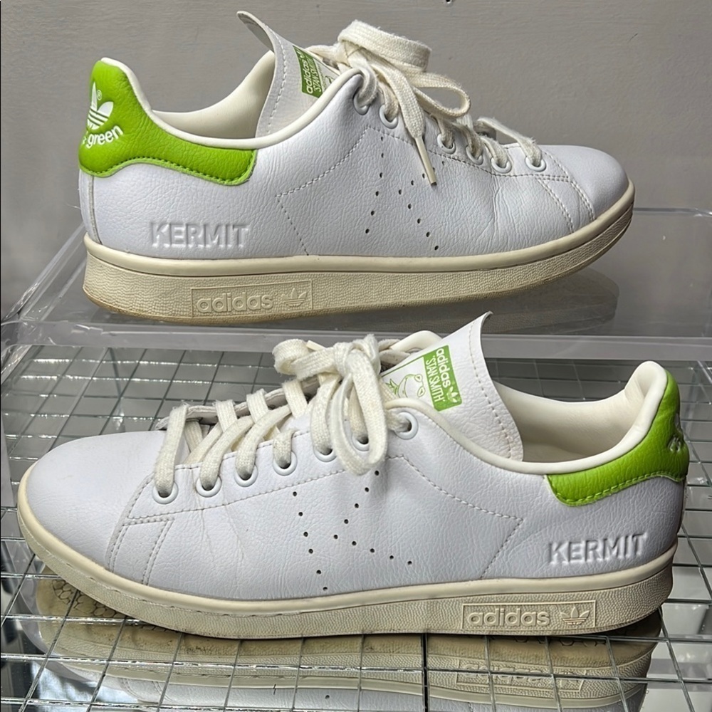 ADIDAS Stan Smith Kermit Sz 8 Fits US 9 Disney Vegan Leather Sneakers
